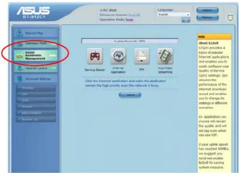 ASUS RT-N12 C1 SuperSpeed N Router - So stellen Sie die Bandbreitenpriorität ein: - 1