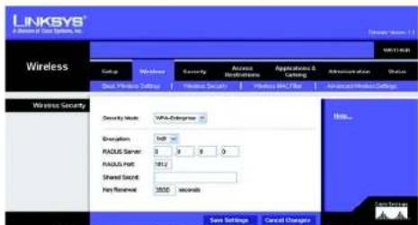 LINKSYS Wireless-G WRT54GR - Registerkarte „Wireless“ – „Wireless Security“ (Wireless-Sicherheit) - 6