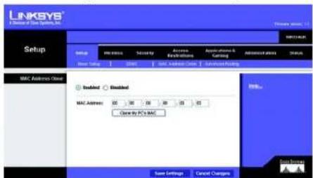 LINKSYS Wireless-G WRT54GR - Im webbasierten Dienstprogramm des Routers - 3