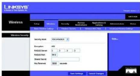 LINKSYS Wireless-G WRT54GR - Registerkarte „Wireless“ – „Wireless Security“ (Wireless-Sicherheit) - 7