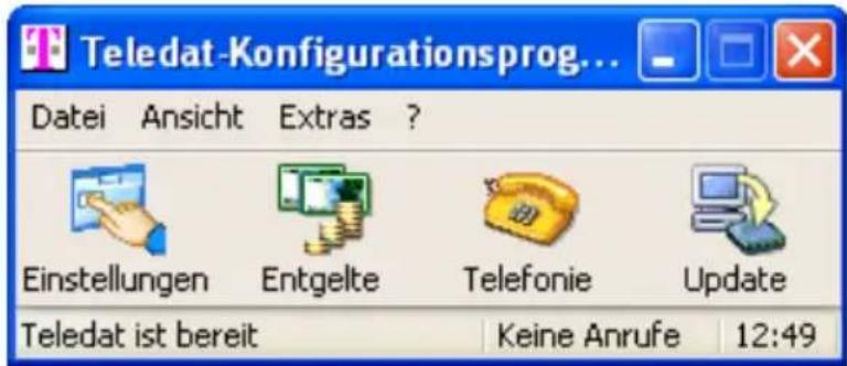 T-Mobile Teledat X120 - Das Teledat Konfigurationsprogramm - 1