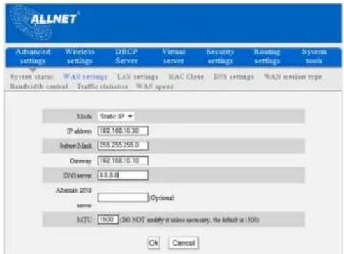 Allnet ALL02300N - Static IP - 1