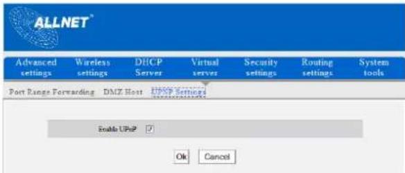 Allnet ALL02300N - UPNP Settings - 1