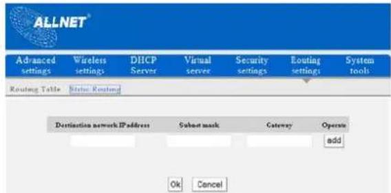 Allnet ALL02300N - Static Routing - 1
