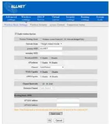 Allnet ALL02300N - Network Bridge (WDS) Settings - 2