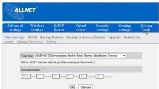 Allnet ALL02300N - Time Settings - 1