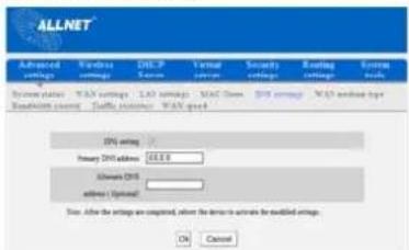 Allnet ALL02300N - DNS Settings - 1