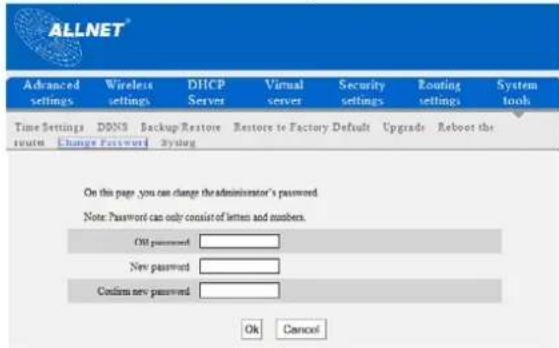Allnet ALL02300N - Password Change - 1
