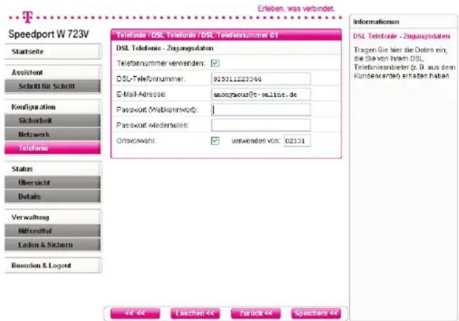 T-Mobile Speedport W 723V - DSL-Telefonie - 2