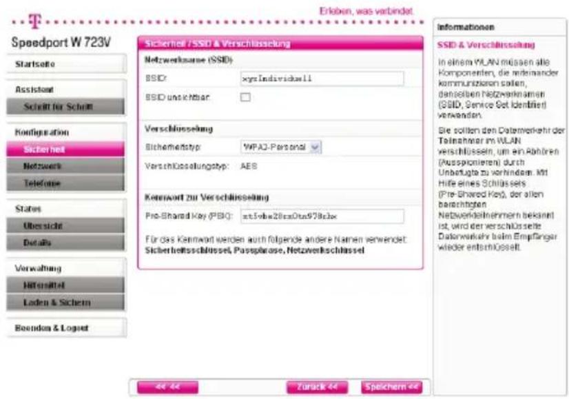 T-Mobile Speedport W 723V - Konfiguration der Basis (hier Speedport W 723V) - 1