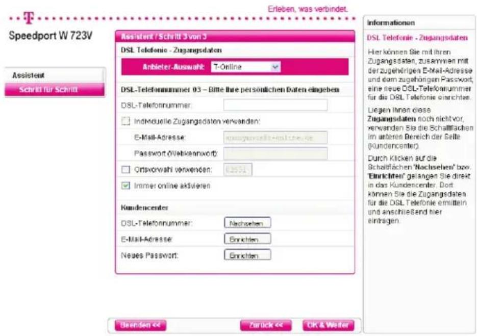 T-Mobile Speedport W 723V - Ihre Auswahl: DSL-Telefonie (Internet Telefonie, IP-basierend) - 1