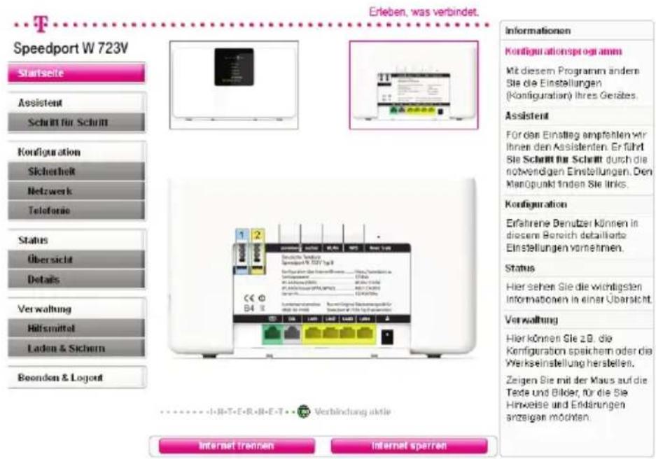 T-Mobile Speedport W 723V - Ihre Auswahl: Festnetz Telefonie (Standard- oder Universal-Anschluss) - 3