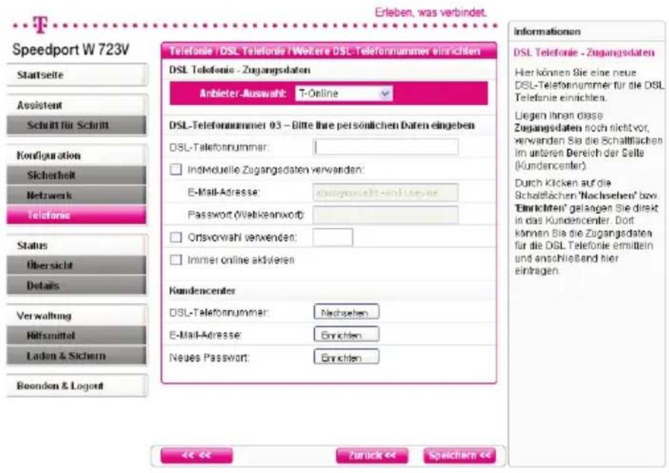 T-Mobile Speedport W 723V - DSL-Telefonie - 3