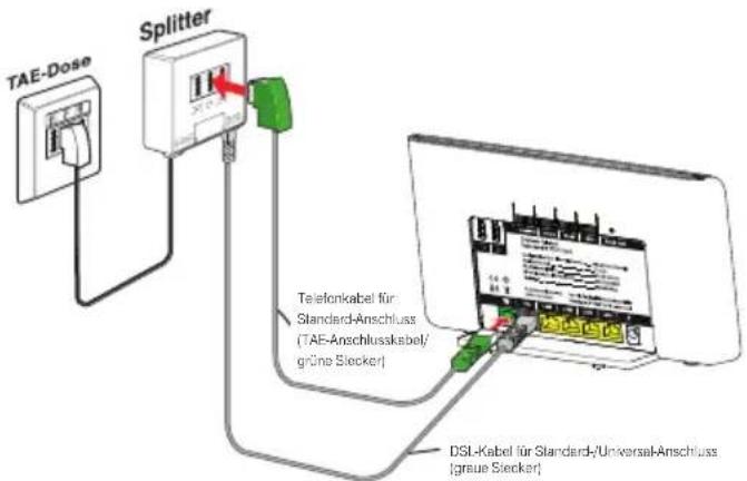 T-Mobile Speedport W 723V - Mit Telefonanschlussbuchse verbinden - 1