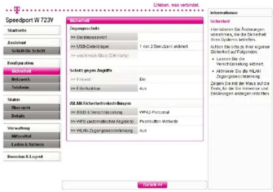 T-Mobile Speedport W 723V - Sicherheit für den Netzbetrieb. - 1