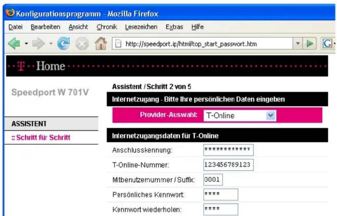 T-Mobile Speedport W 701V - Speedport W 701V mit dem Assistenten für Internetverbindungen und DSL Telefonie einrichten - 6