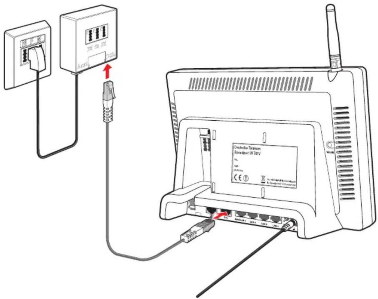 T-Mobile Speedport W 701V - Speedport W 701V am DSL anschließen - 1