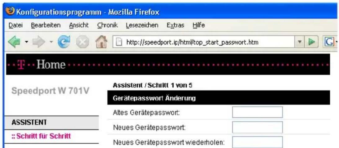 T-Mobile Speedport W 701V - Speedport W 701V mit dem Assistenten für Internetverbindungen und DSL Telefonie einrichten - 5