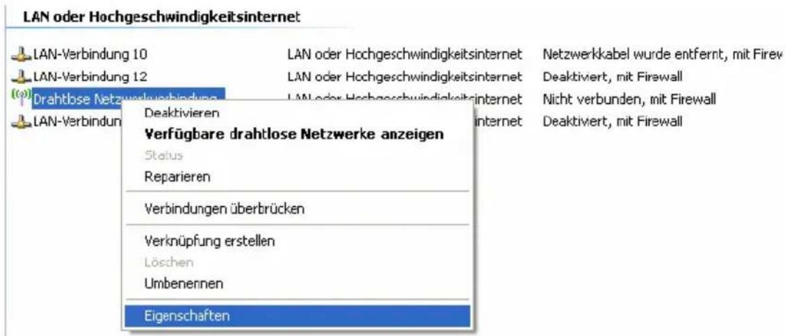 T-Mobile Speedport W 701V - WLAN-Verbindung mit den WLAN-Verbindungseinstellungen in Windows XP aufbauen - 2
