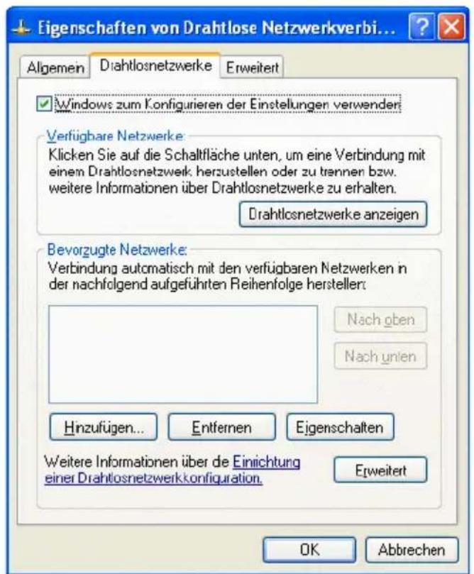 T-Mobile Speedport W 701V - WLAN-Verbindung mit den WLAN-Verbindungseinstellungen in Windows XP aufbauen - 3
