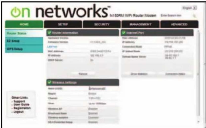 On Networks N150RMB - So melden Sie sich am Modemrouter an: - 2