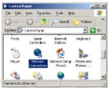 Control Panel File Edit View Favorites Tools Help Search Folders Address ControlPanel Go Ports Game Controllers Internet Options Keyboard Mouse Network Connections Network Setup Wizard Phone and Modem ... Connects to other con