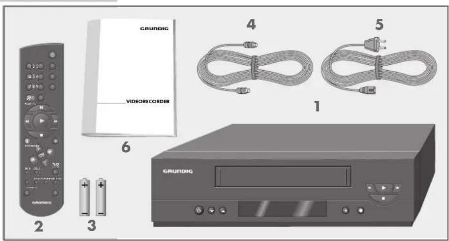 GRUNDIG VIDEO RECORDER 1 2 3 4 5 6