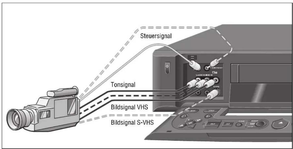 Steuersignal Tonsignal Bildsignal VHS Bildsignal S-VHS
