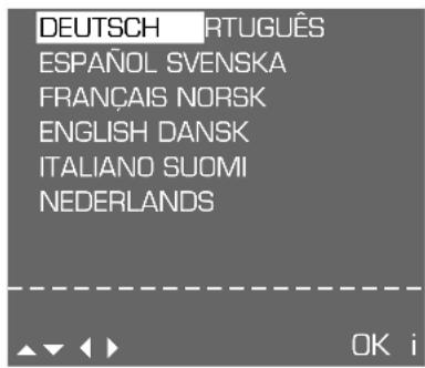 DEUTSCH ARTUGUÊS ESPAÑOL SVENSKA FRANÇAIS NORSK ENGLISH DANSK ITALIANO SUOMI NEDERLANDS OK i