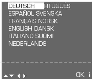 DEUTSCH ARTUGUÊS ESPAÑOL SVENSKA FRANÇAIS NORSK ENGLISH DANSK ITALIANO SUOMI NEDERLANDS OK i