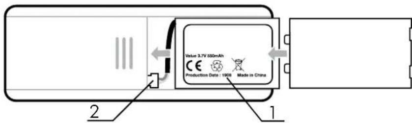 GRUNDIG Scenos - Akkus in das Mobilteil einlegen - 1