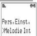 GRUNDIG Illion Lite - Melodie und Lautstärke des Mobilteils für einen internen Anruf einstellen - 1