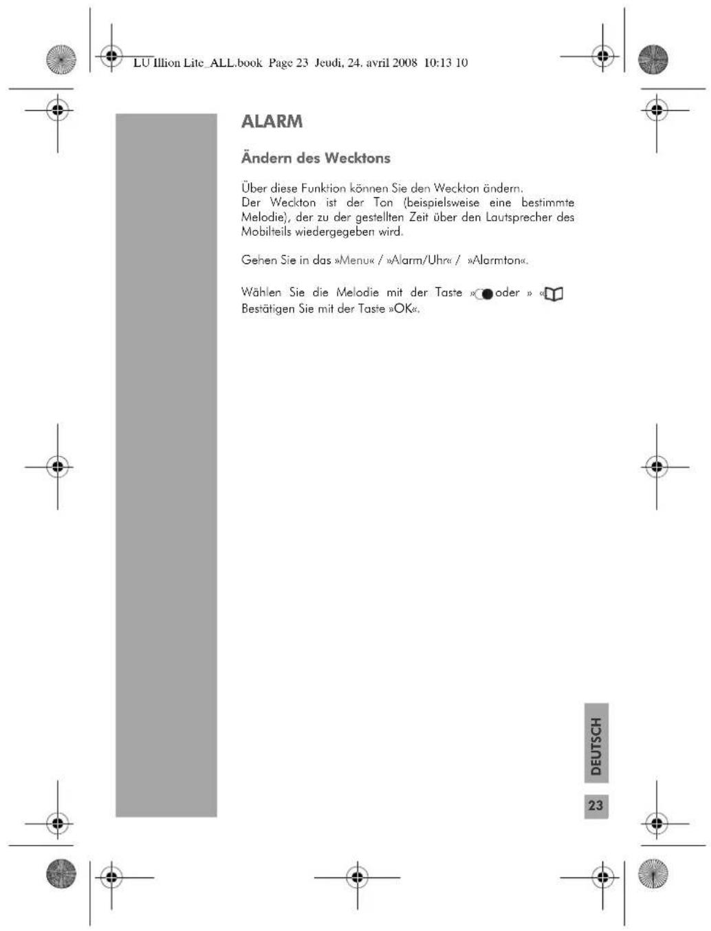 GRUNDIG Illion Lite - Alarmeinstellung - 10