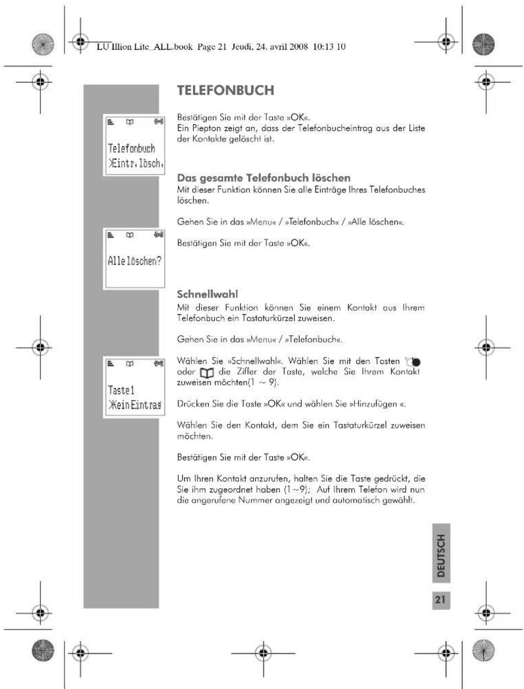 GRUNDIG Illion Lite - Einen Telefonbucheintrag löschen - 9