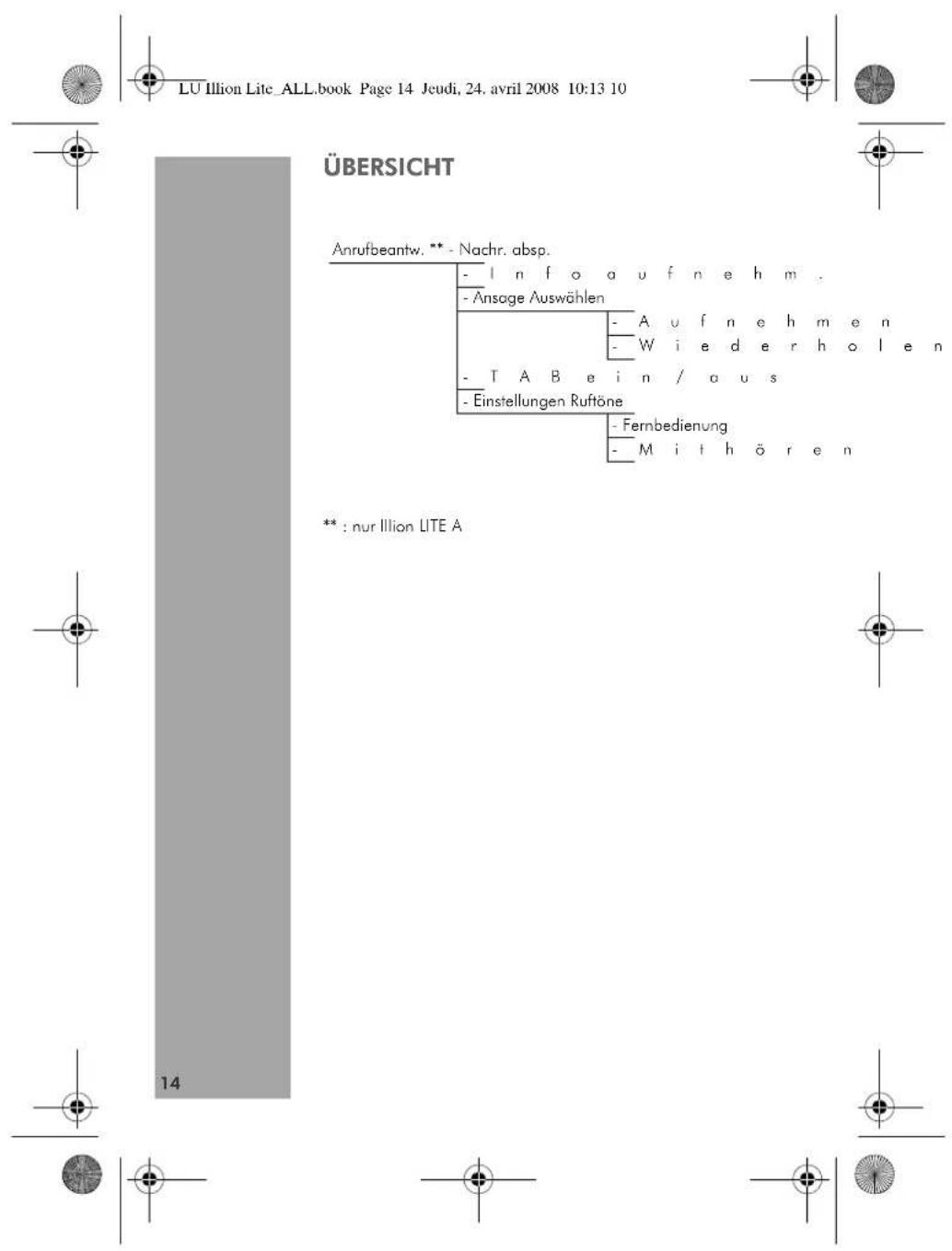 GRUNDIG Illion Lite A - Benutzung mit Hilfe der Menüs und Tasten - 15