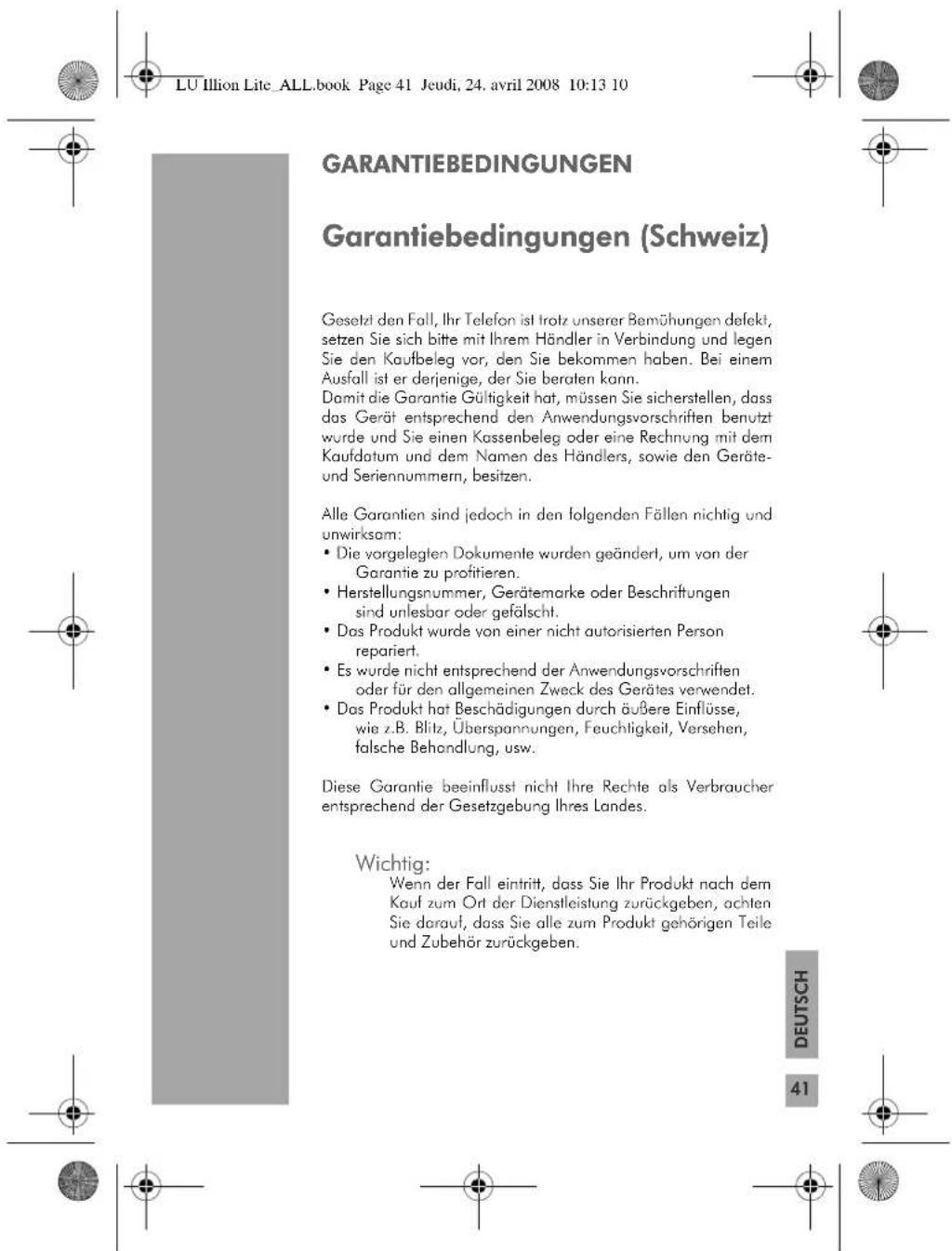 GRUNDIG Illion Lite A - Betriebsweise der Fernbedienung - 44