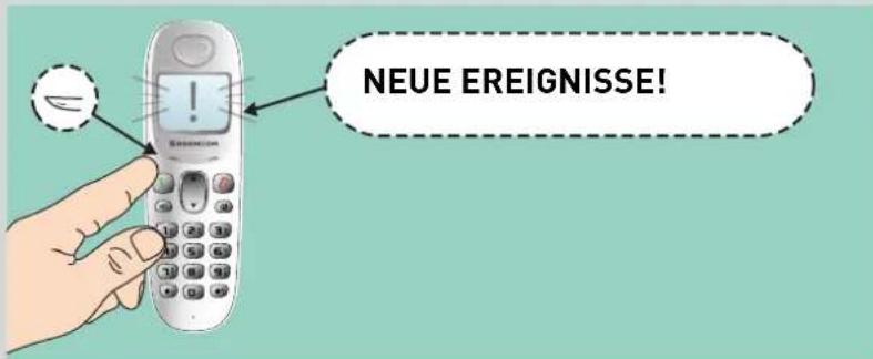 GRUNDIG D380 - Anzeige der neuen Ereignisse - 1
