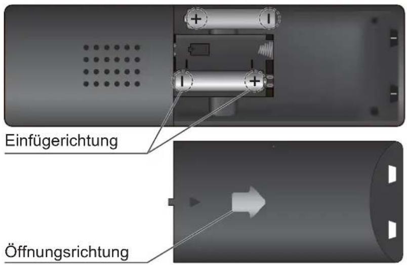 GRUNDIG Classico A - Einsetzen der Akkus in das Mobilteil - 1