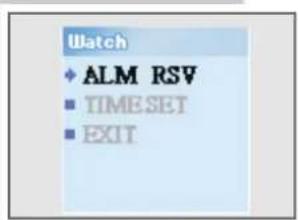 Watch ♦ ALM RSV ■ TIME SET ■ EXIT