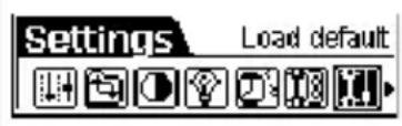 Settings Load default