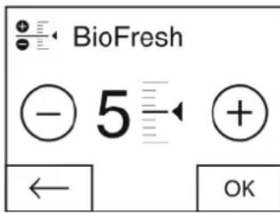 LIEBHERR KBPes 4354 Premium BioFresh - Temperatur im BioFresh-Teil einstellen - 2