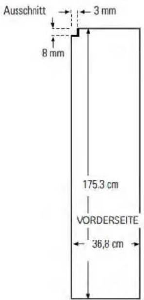 IOMABE ORG S2 DFF 6R - 25' CustomStyle™ Dimensionen für sonderangefertigte Holzverkleidungen. - 1