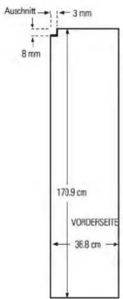 IOMABE ORG S2 DFF 6R - Dimensionen für die sonderangefertigte Holzverkleidungen - 1