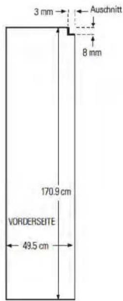 IOMABE ORG S2 DFF 6R - Dimensionen für die sonderangefertigte Holzverkleidungen - 3