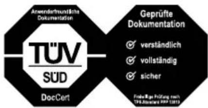 Anwendarthundliche Dokumentation TÜV SÜD DocCert Geprüfte Dokumentation verständlich vollständig sicher Folfe 8e Führungs nach TPR Absondere PPP (2011)