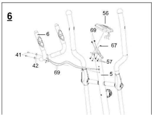 Life Gear Streamline Plus Elliptical Transorbit 93560 - Install the Handlebar and Computer. - 1