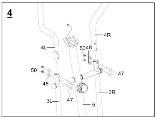 Life Gear Streamline Plus Elliptical Transorbit 93560 - Install the Right and Left Handrails. - 1