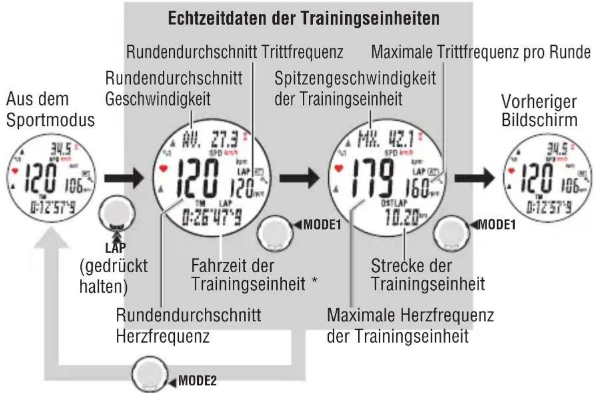 Cateye MSC-CY200 - Echtzeitdaten der Trainingseinheiten - 1