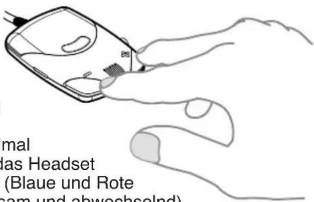 mal das Headset (Blaue und Rote sam und abwechselnd)