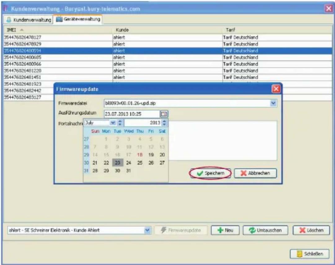 Bury TB 1010 Time - Aktualisierung der Software via GPRS - 3